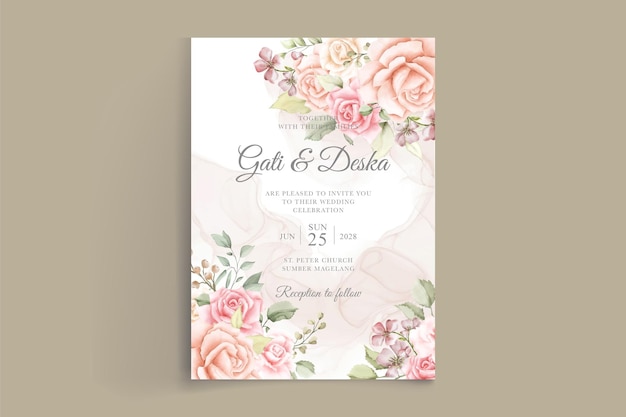 watercolor wedding invitation