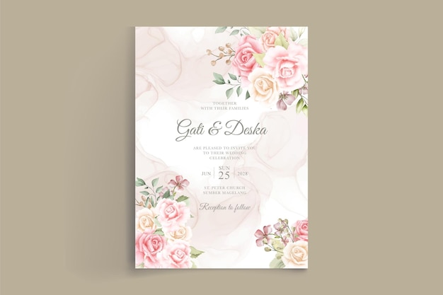 watercolor wedding invitation