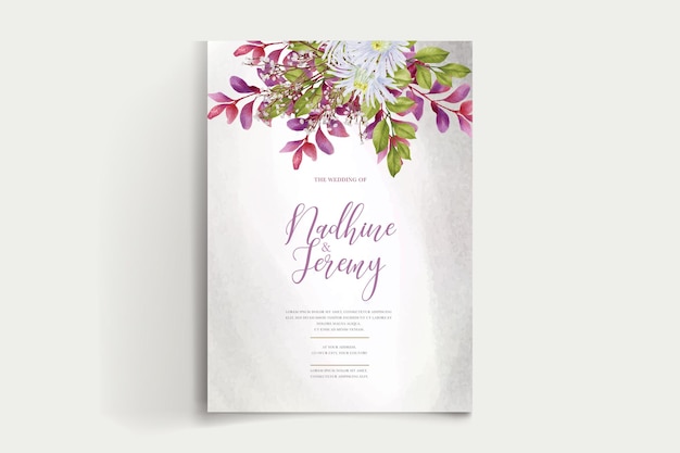 WATERCOLOR WEDDING INVITATION