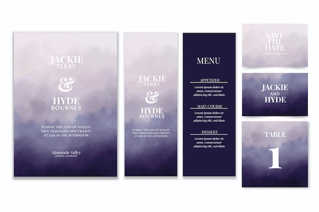 Watercolor Wedding Stationery