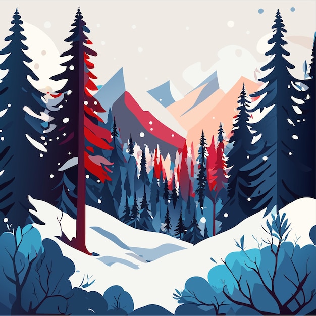 Watercolor winter background design