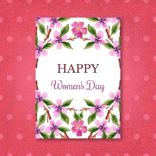 Watercolor Women'Day Cards