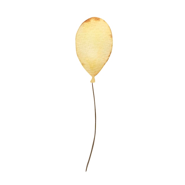 Watercolor yellow balloon