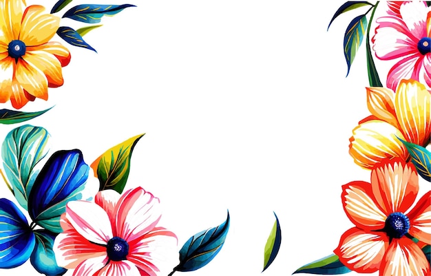 watercolored flower illustration background