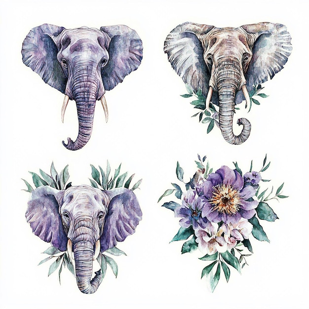 Vector watercolour animal