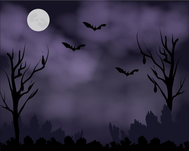 Watercolour Halloween background