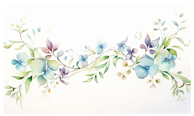 Watercolour spring floral background