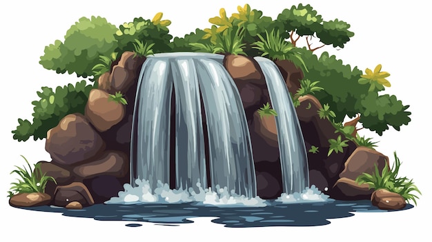 Waterfall Clipart Isolated Vector Illustration