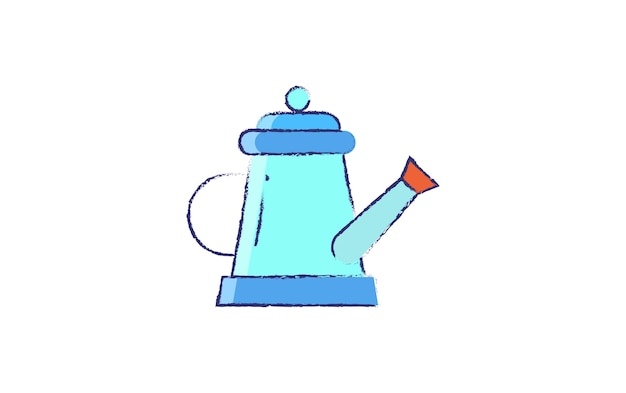 Watering can hand drawn illustration