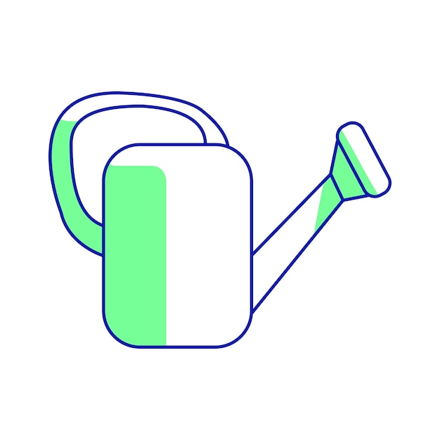 Watering can for plants semi flat color vector element