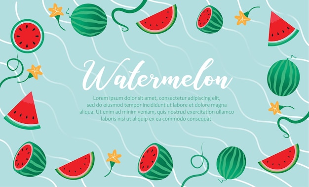 Watermelon background Vector Art