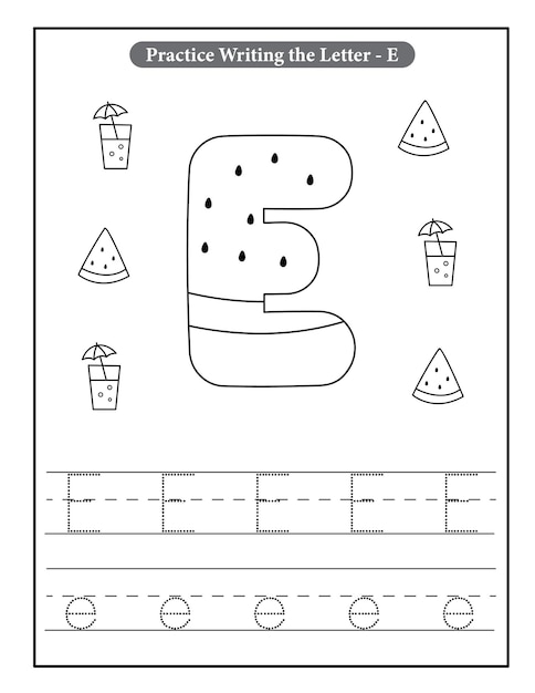 watermelon character alphabet coloring pages