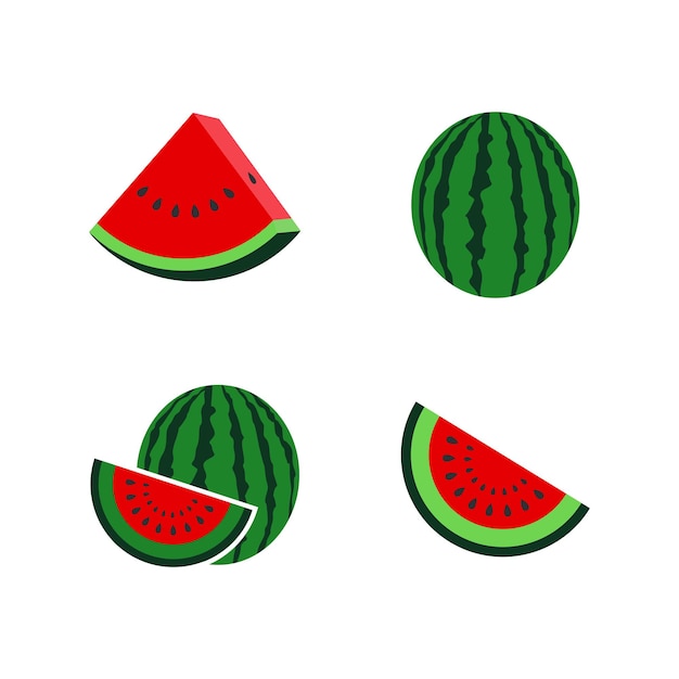 Watermelon clipart design template vector