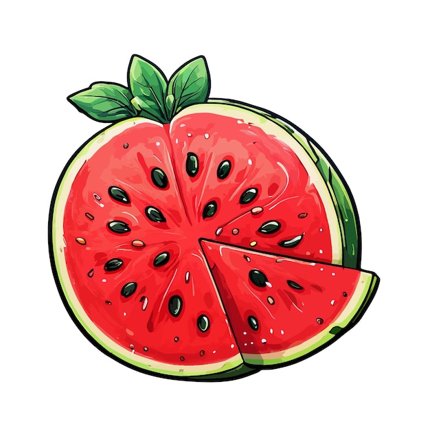 Watermelon Clipart Vector Colorful Watermelon Vector Art Juicy Watermelon Slice Vector Clipart