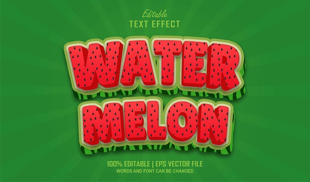 Watermelon  Editable Text Effect Style