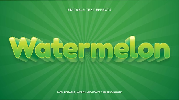 Watermelon editable text effects