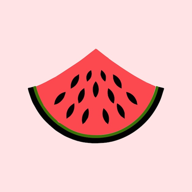 Watermelon flat icon isolated