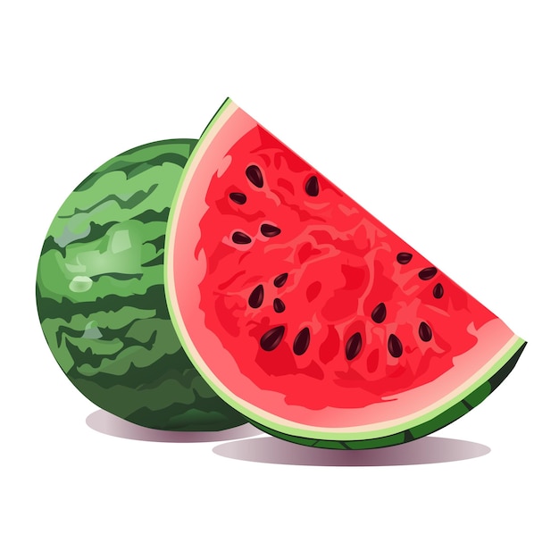 Watermelon flat vector isolate on a white background