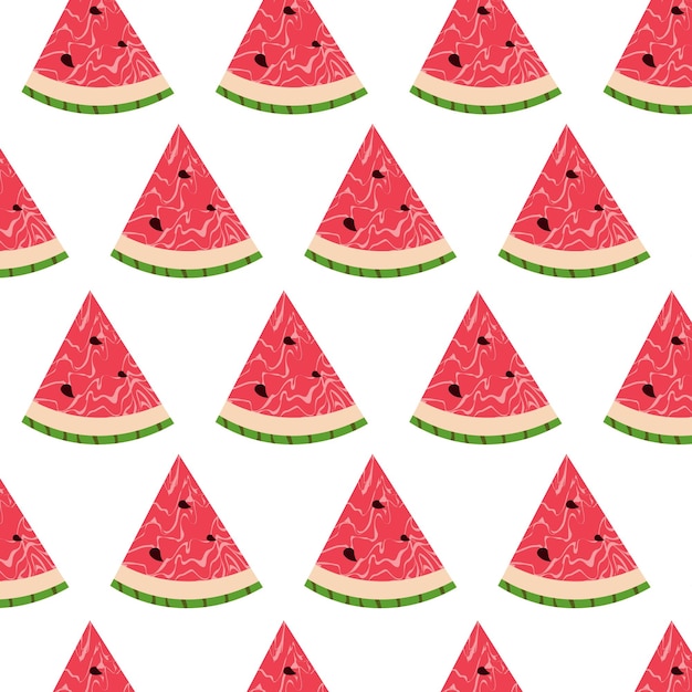 Watermelon fruit pattern vector eps 10