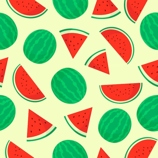 Watermelon Fruit Seamless Pattern