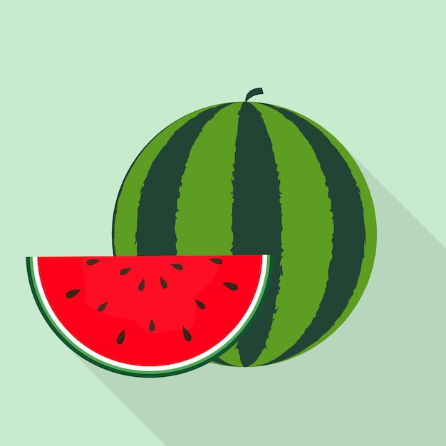 Watermelon Icon. Vector Illustration isolated on background