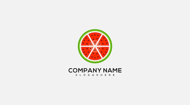 Watermelon icons vector logo design illustration