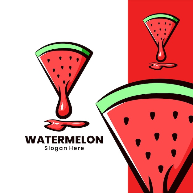 Watermelon juice art illustration