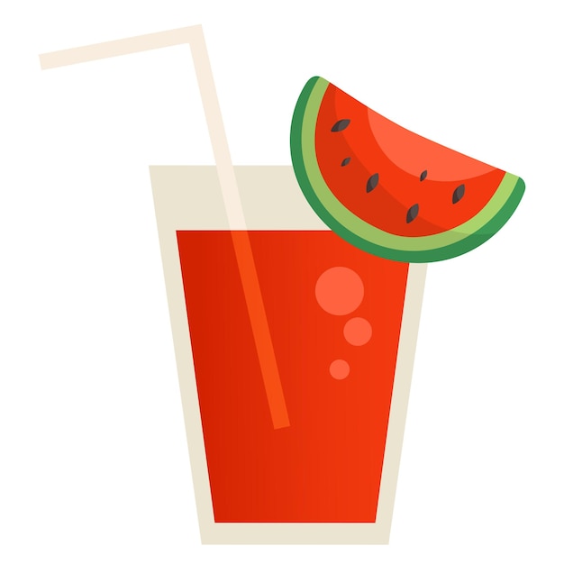 Watermelon juice Vector clipart isolated on white background