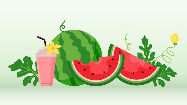 Watermelon and juicy fruit concept of summer food