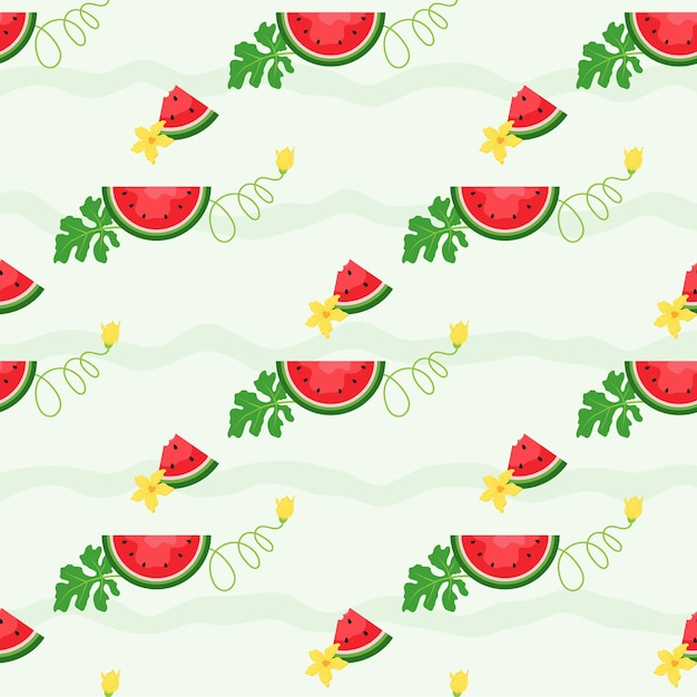 Watermelon and juicy fruit concept of summer foodWatermelon background and seamless pattern