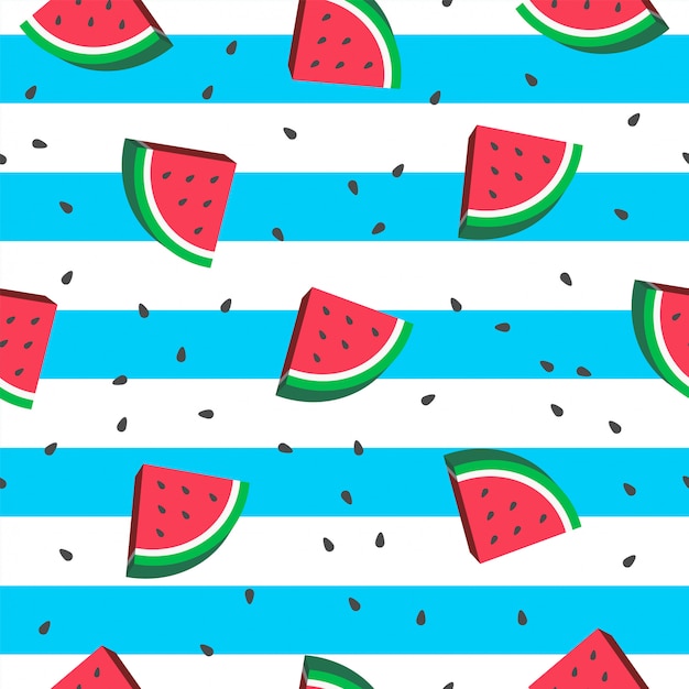 Watermelon Seamless Pattern background .