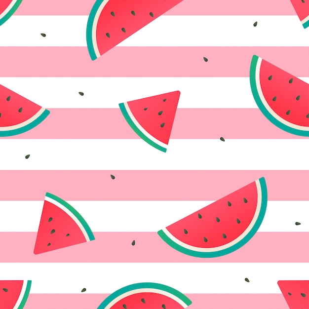 Watermelon seamless pattern vector design