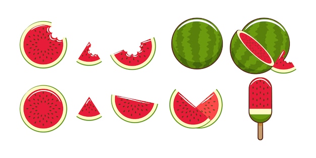 Watermelon set collection graphic clipart design