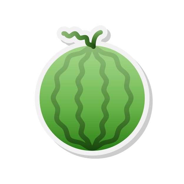 Watermelon sticker icon Vector Illustration