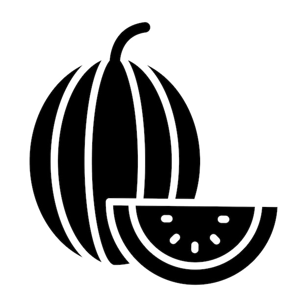 Watermelon Vector Icon Design Illustration