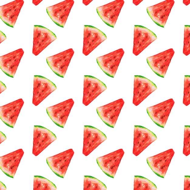 watermelon watercolor seamless pattern