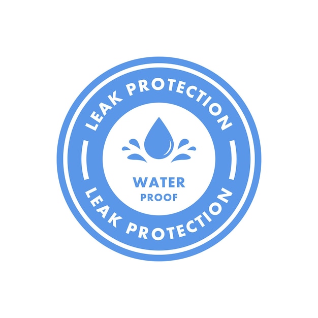 Waterproof badge vector for product Leak proof vector logo design Water protection