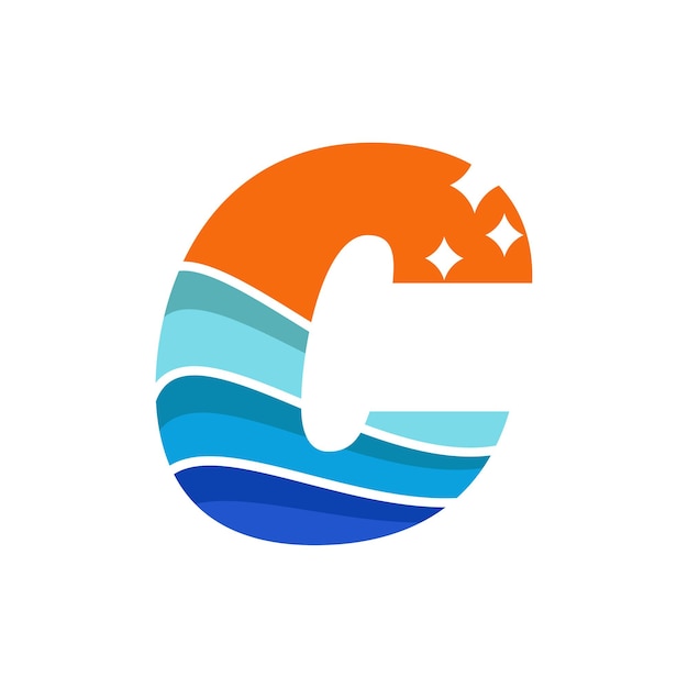 Wave Alphabet C Logo