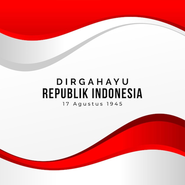 wave background Indonesia independence day