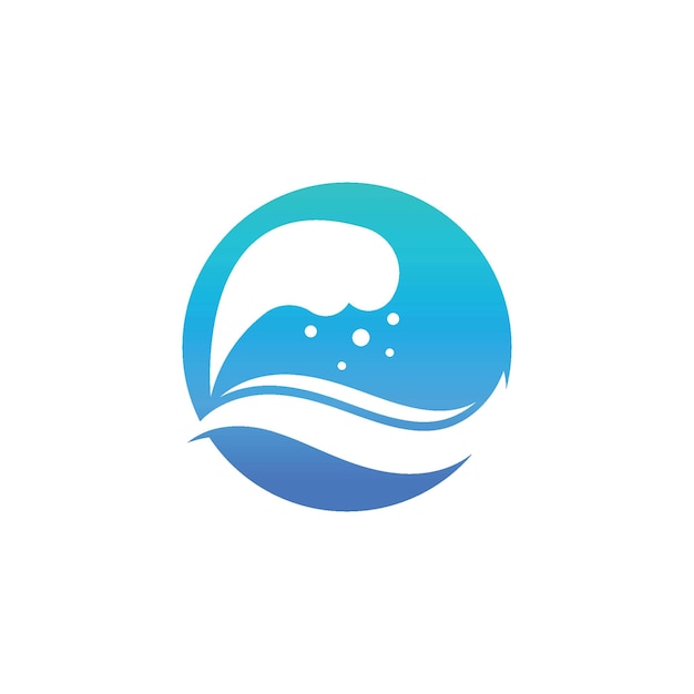 Wave beach logo vector