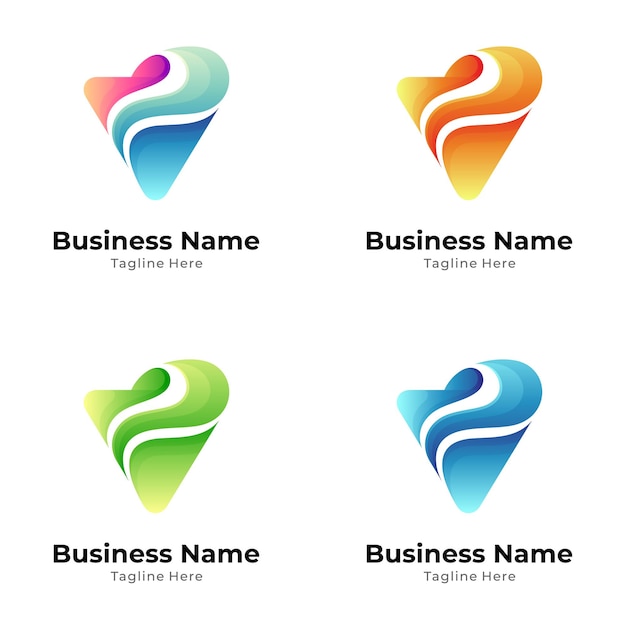 Wave color logo variation