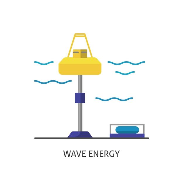 Vector wave energy station icon