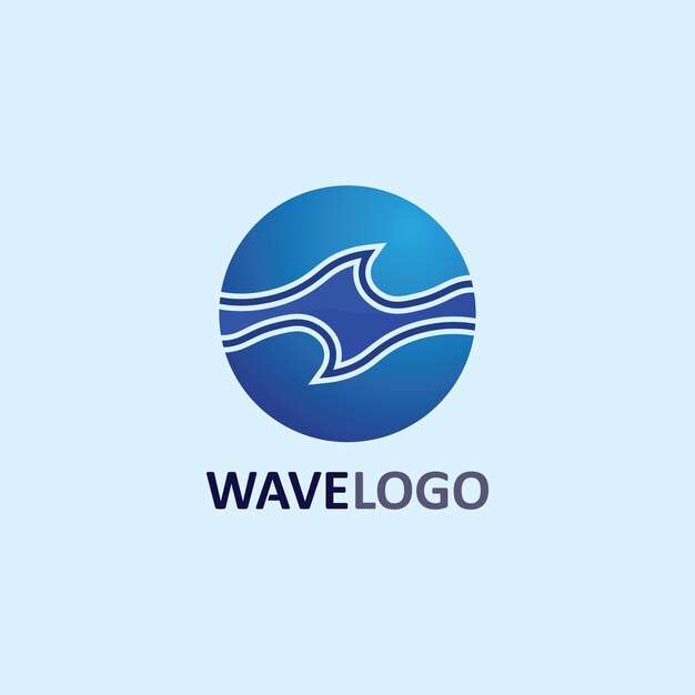 Wave icon and water drop vector illustration design logo business