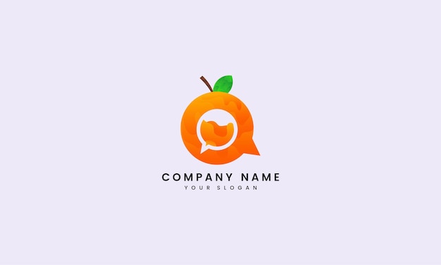 Wave Lemon Talk Fruit Logo modern