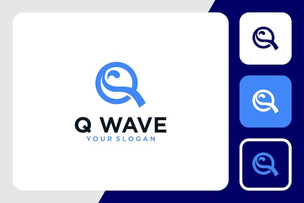 wave logo design with letter q inspiration