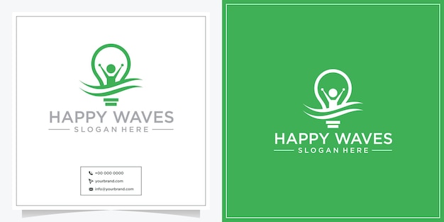 Wave logo and light shape have fun