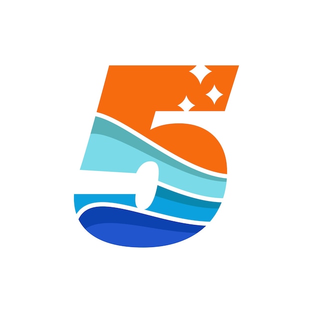 Wave Numeric 5 Logo