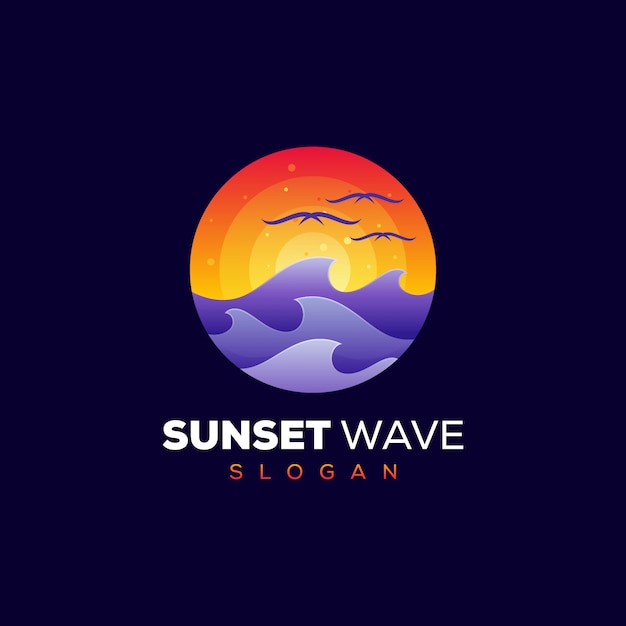 Wave sunset logo