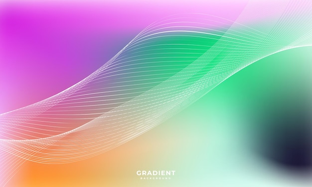 Wave with gradient background Abstract wavy stripes on a gradient background isolated