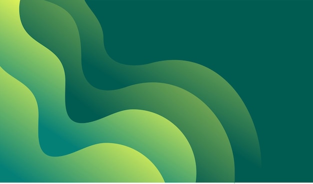 waves background design green gradient